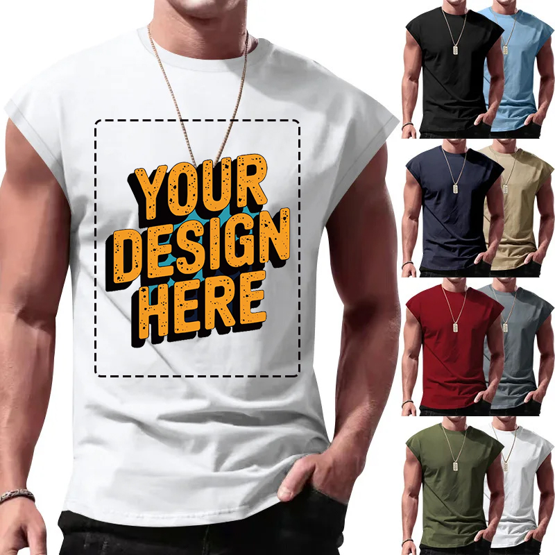 Sleeveless Undershirt - ที่กําหนดเองของคุณ Bard โลโก้ทีม Cross-border ชายแขนกุดผู้ชายฤดูร้อนกีฬาหลวมผู้ชายแขนกุด Bottoming