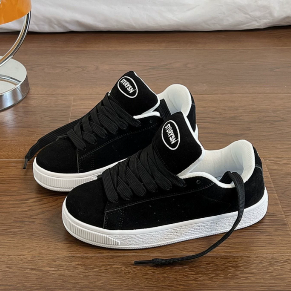 Vans Shoes Old Skool - รองเท้าสเก็ตบอร์ดลำลองสำหรับผู้หญิงคุณภาพสูง สไตล์เรโทร พื้นหนา ดีไซน์เรียบหรู นุ่มสบาย