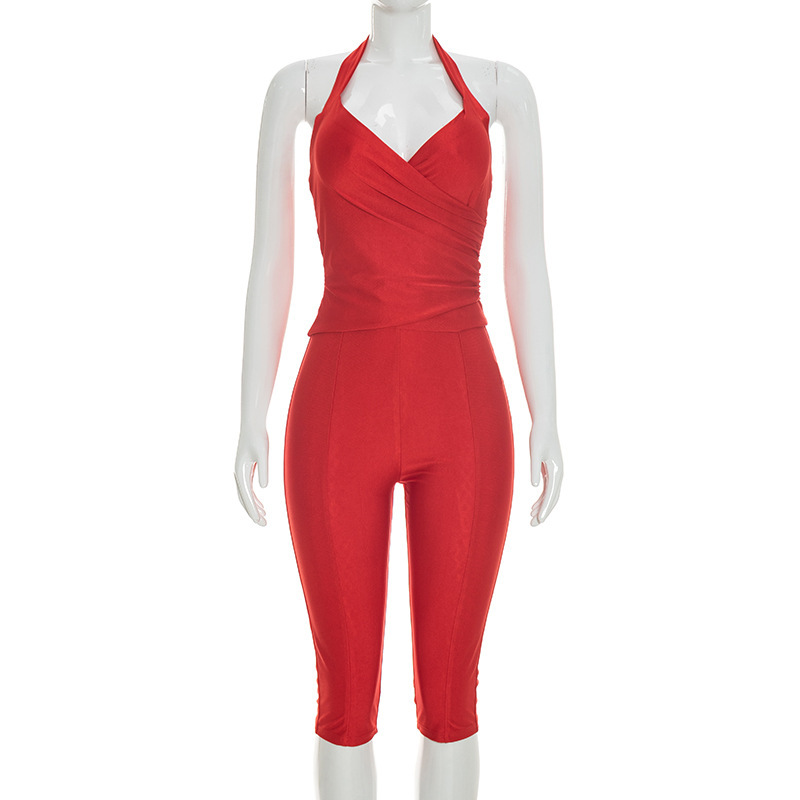 ชุดเซ็ต 2 ชิ้นสำหรับผู้หญิง ทร - Suspender Tank Top บทวิจารณ์และราคา